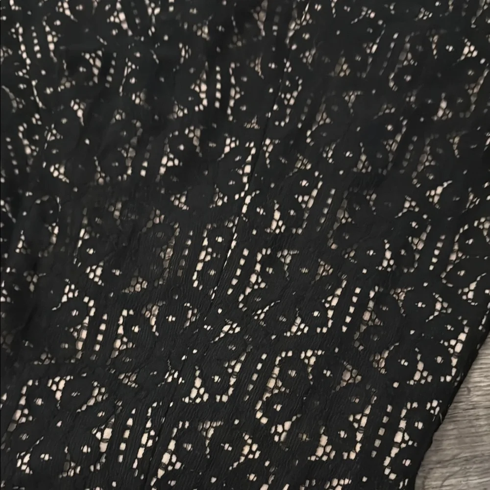 Lace Corey Lynn Calter Tan and‎ Black Boot Cut Flare Pants